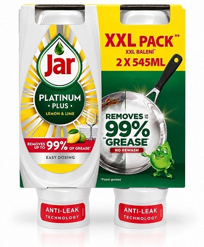Jar 2x545ml Platinum Plus Lemon DuoPack - Drogerie Kuchyň Ruční mytí malé